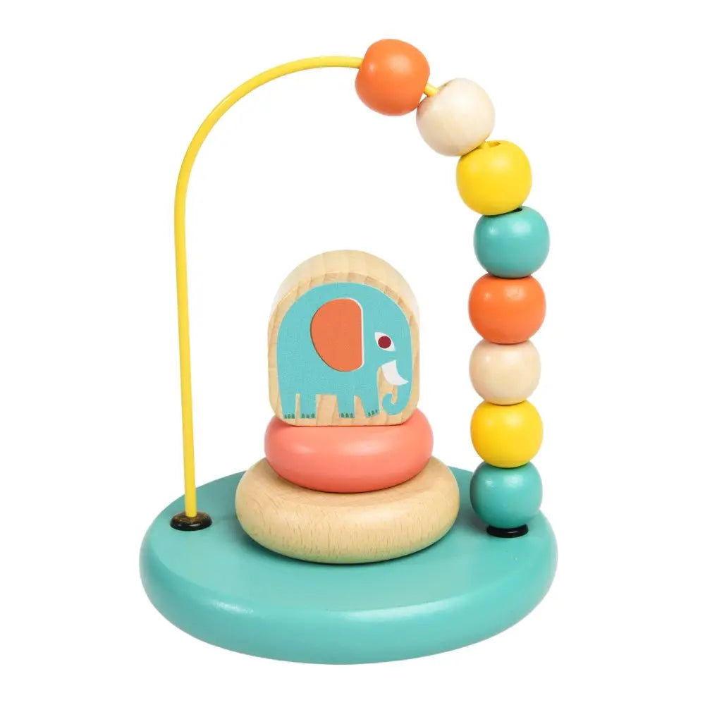 Rex London Wooden Toy – Wild Wonders Mini Bead Loop Stacker