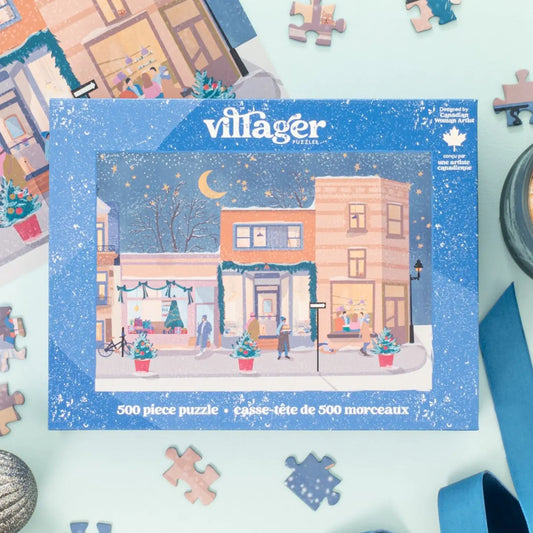 Villager Holiday Streets | 500-Piece Puzzle