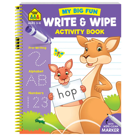 School Zone Write & Wipe 60pp Bind-Up