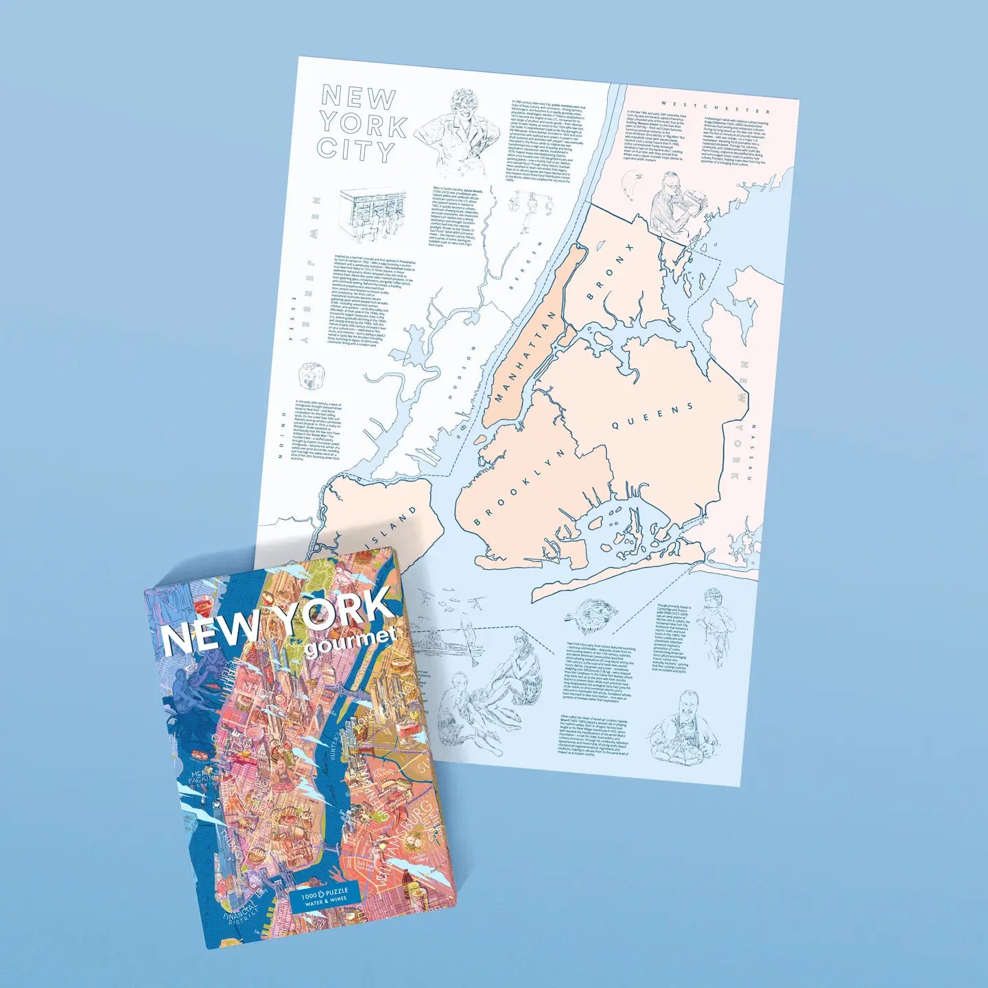Water & Wines Gourmet Puzzle - New York 1000pc