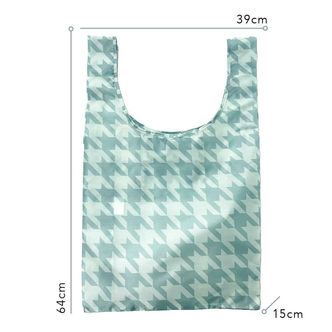 Sage Houndstooth - Shopper Bag
