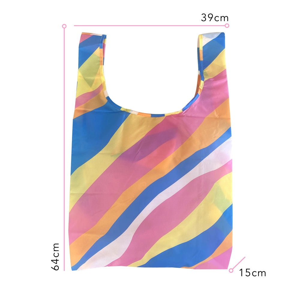 Pink, Orange, Blue & White Calypso - Foldable Shopper Bag