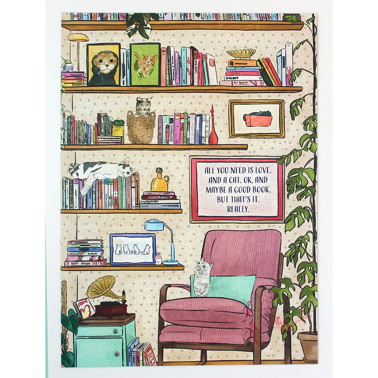 Ellembee Gift All You Need Is Love. and A Cat. and A Book 1000pc