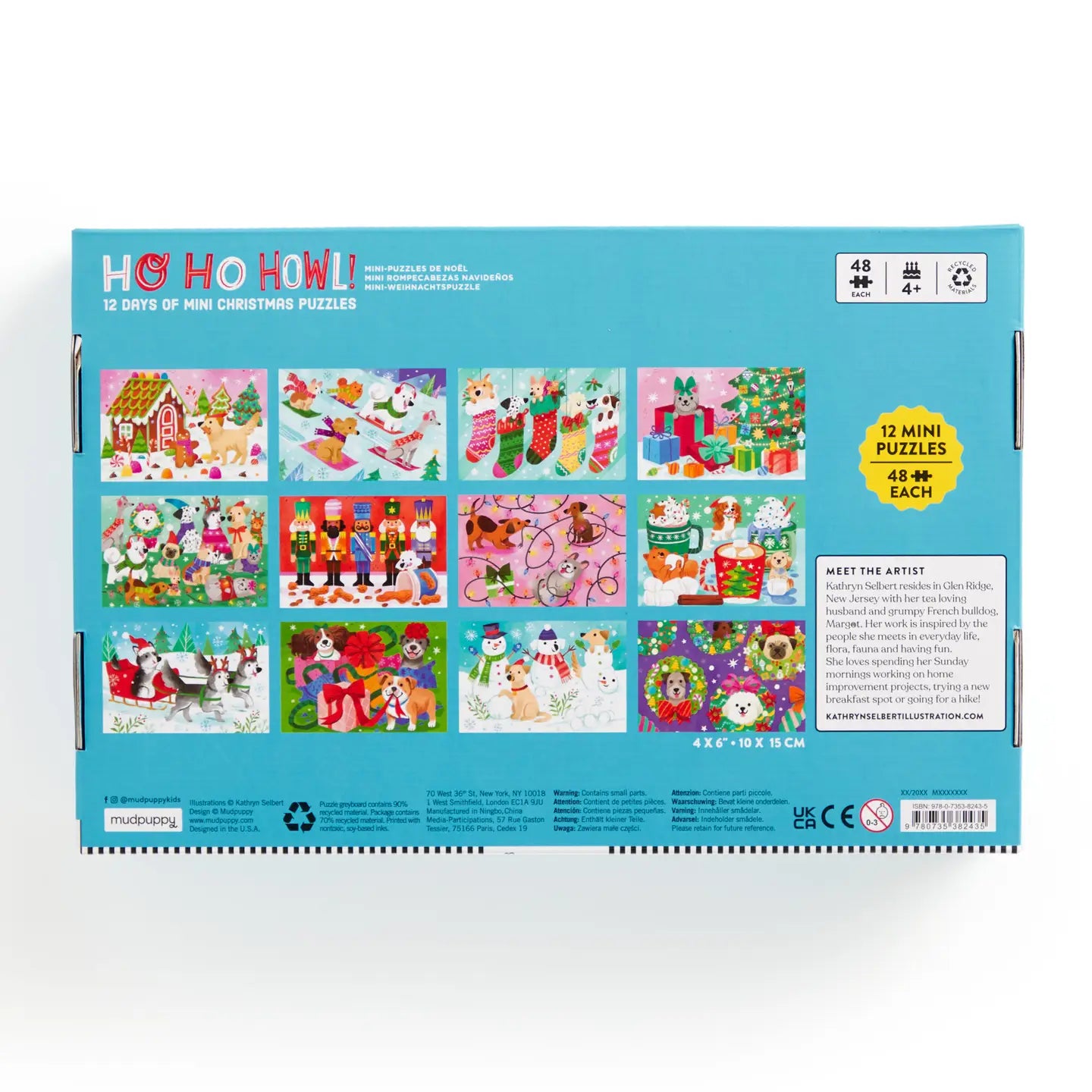 Mudpuppy Advent Calendar Mini Puzzles - Ho Ho Howl