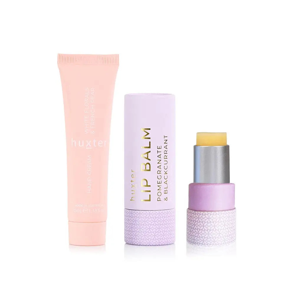 Huxter Lip & Hand Cream Duo - Limited Edition - White Florals & French Pear