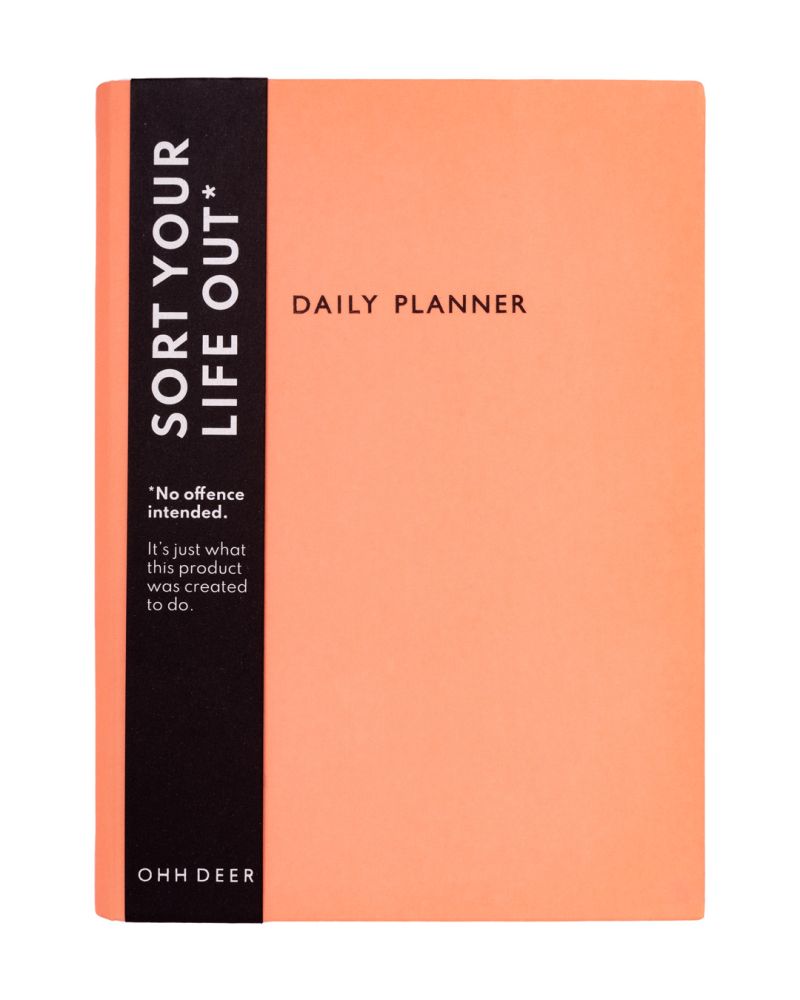 A5 Soft Cloth Cover Daily Planner - Coral
