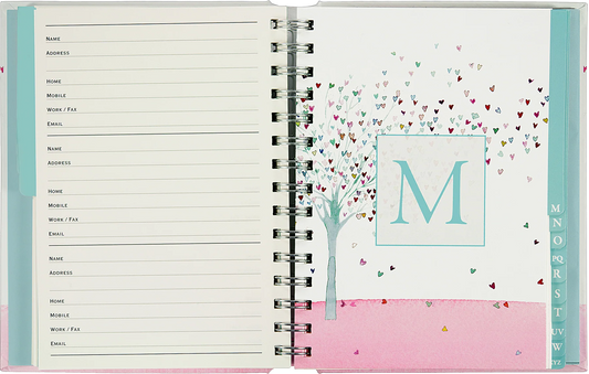 Tree of Hearts Large Address Book
