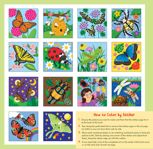 Color-By-Sticker Book - Butterflies & Bugs