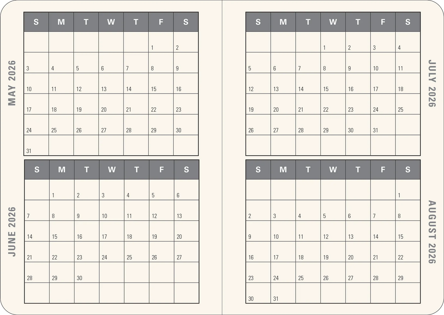 2026 Falling Blossoms Weekly Planner