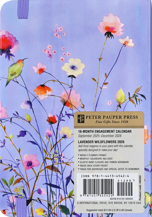 2026 Lavender Wildflowers Weekly Planner