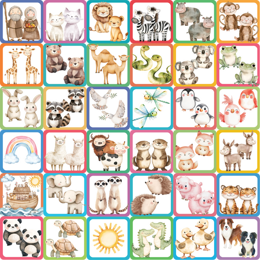 Noah's Ark Memory Match Game (set of 72 cards)
