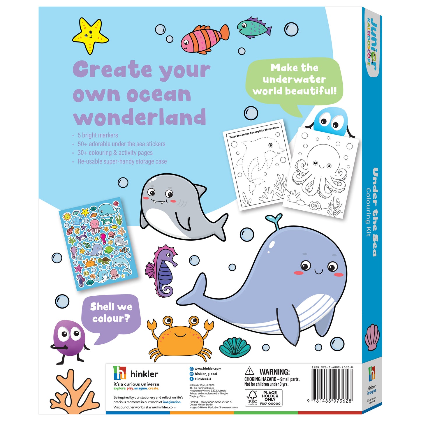 Jr Kaleidoscope Colouring Kit Under the Sea