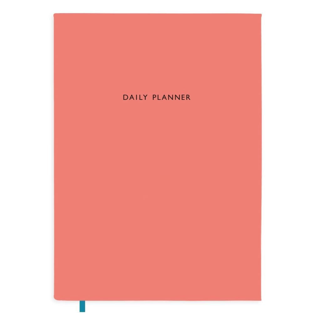 A5 Soft Cloth Cover Daily Planner - Coral