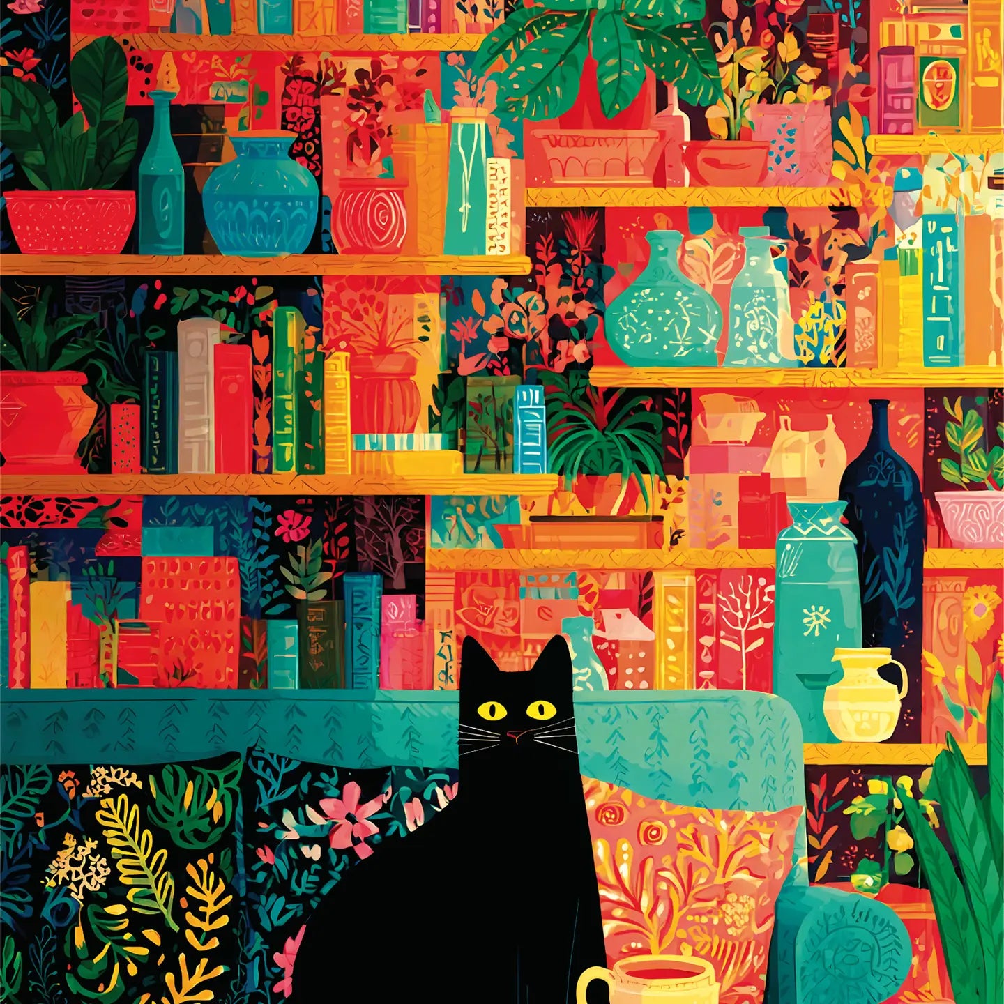 Final Piece Puzzles No. 12 - Coffee Cat Library