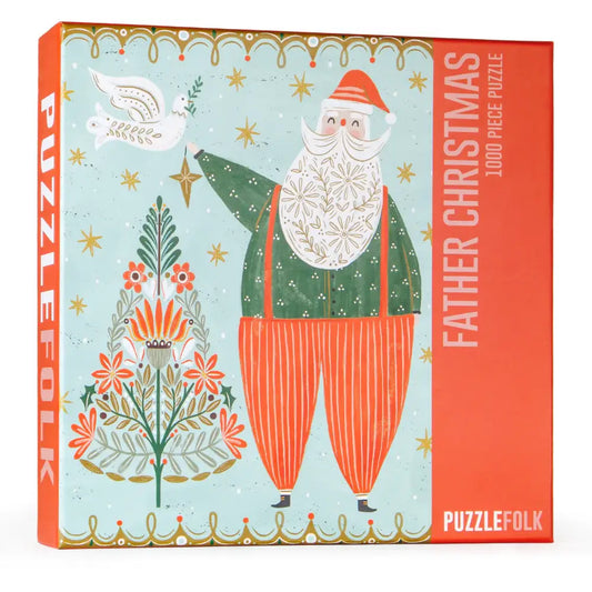 Puzzlefolk Father Christmas 1000 Piece Santa Clause Christmas Puzzle