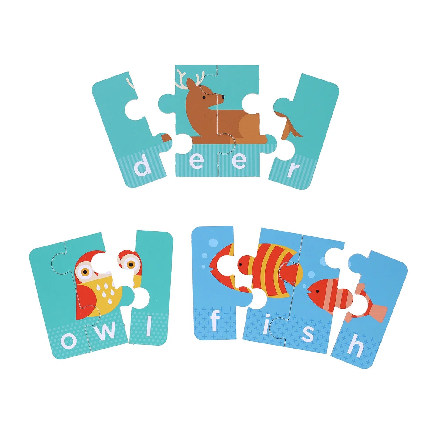 PETIT COLLAGE Spelling Puzzles - Animals Multi-Coloured
