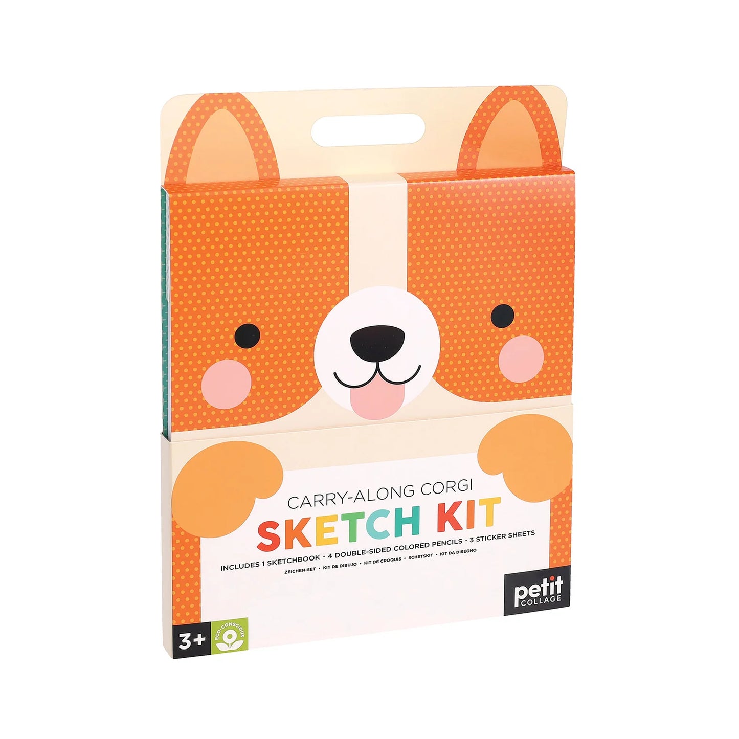 Petit Collage Carry-Along Sketch Kit - Corgi Orange