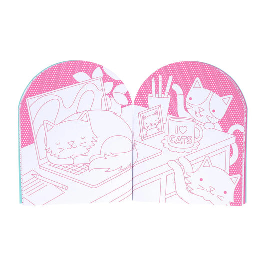 Petit Collage Colouring Book with Sticker - Cats