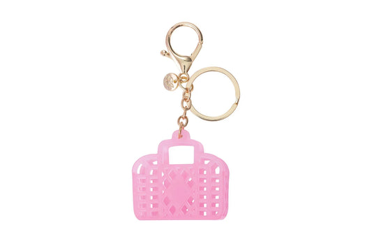 Retro Itty Bitty Bag Charm - Neon Pink