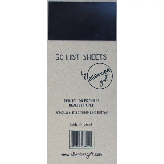 Writing All the Thing's Printed List Pad 50 Sheets