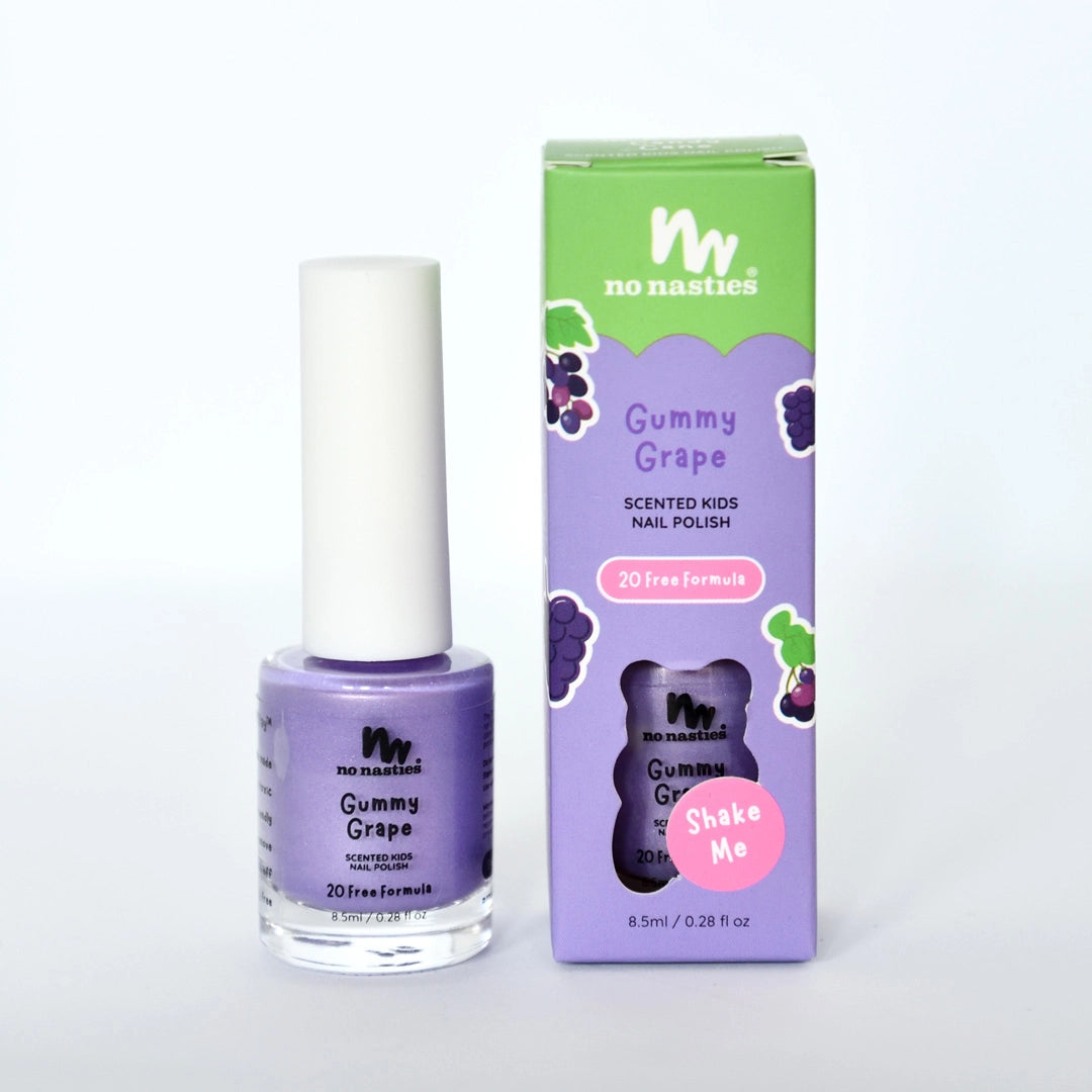 No Nasties Scented Scratch Off Nail Polish - Gummy Grape Purple