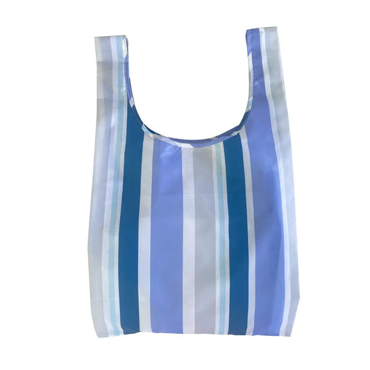 Blue & White Stripe Hamptons - Foldable Shopper Bag