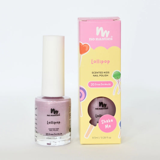 No Nasties Scented Scratch Off Nail Polish - Lollipop Pink / Purple