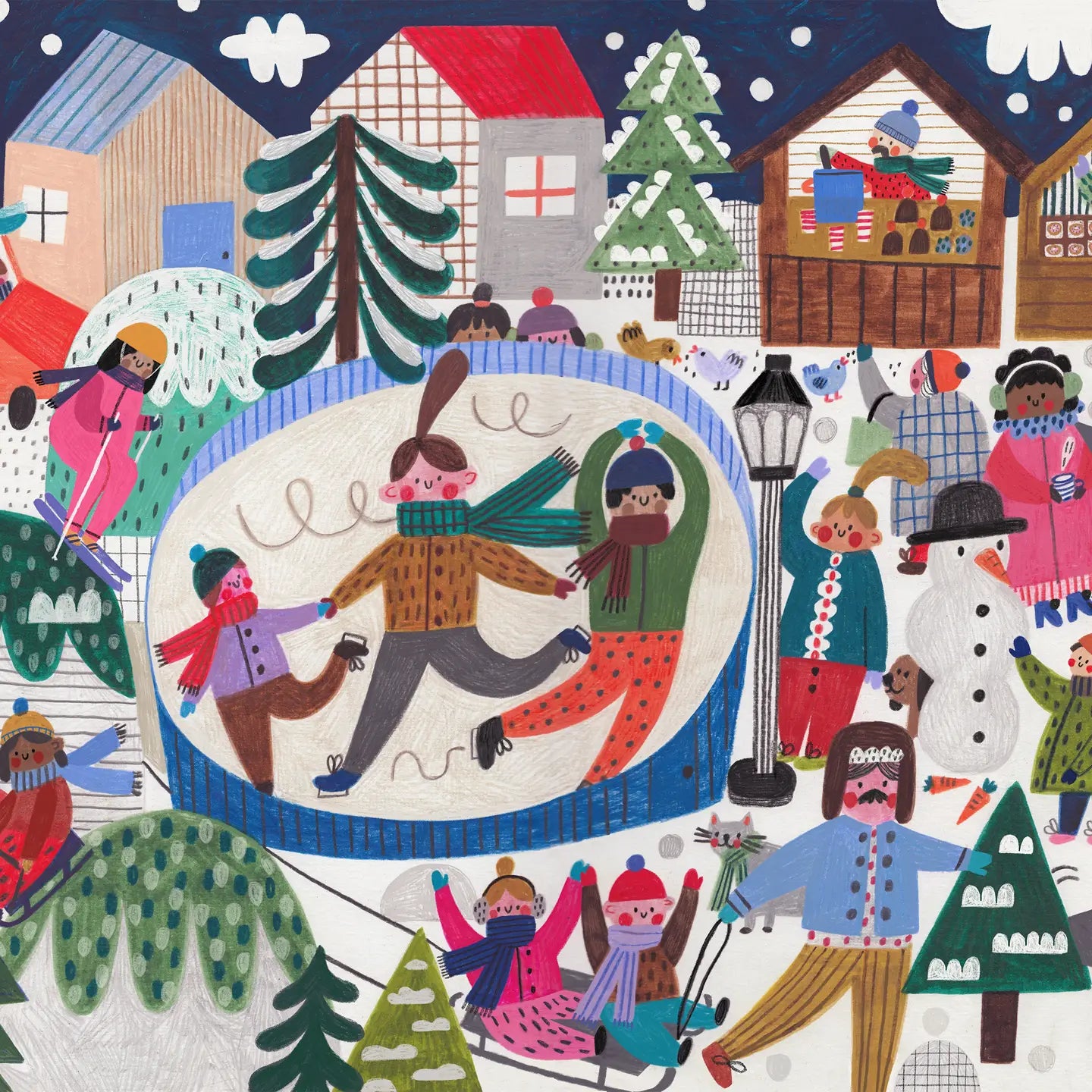 Puzzlefolk Snow Happy 1000 Piece Puzzle