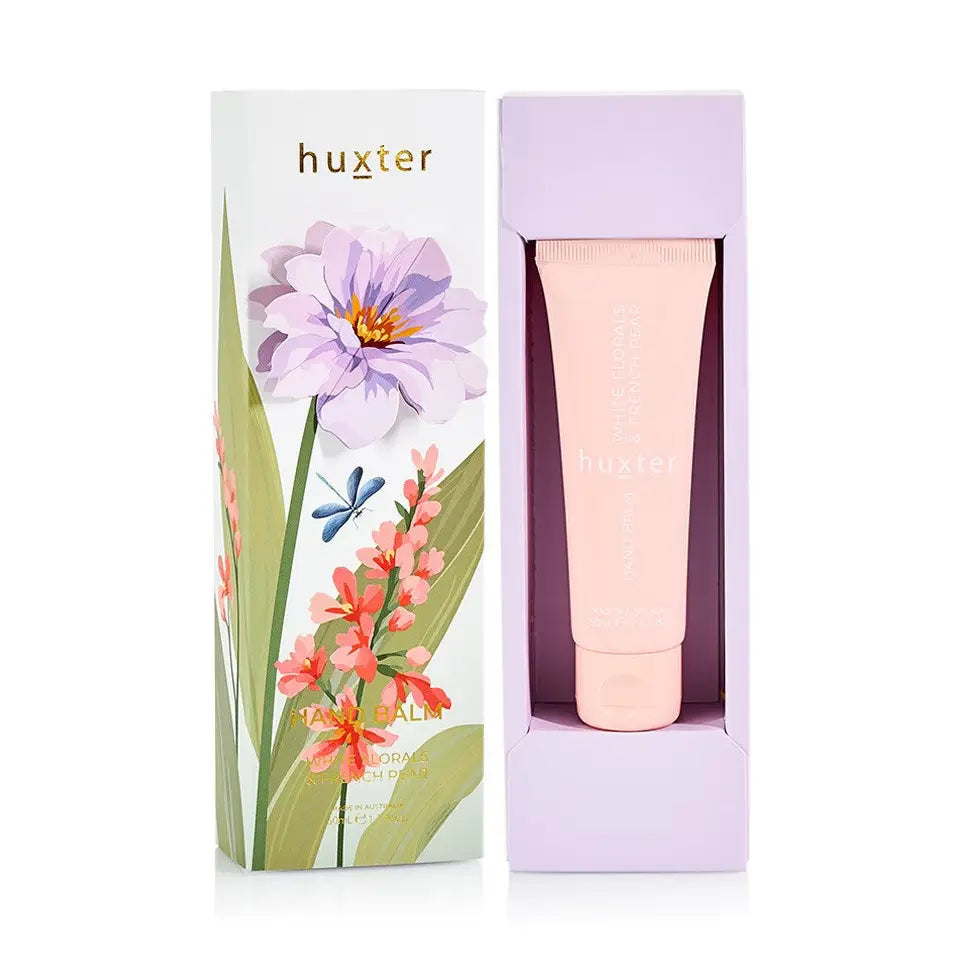 Huxter Hand Balm Gift Box - 50ml - Mauve Flower - White Florals & French Pear