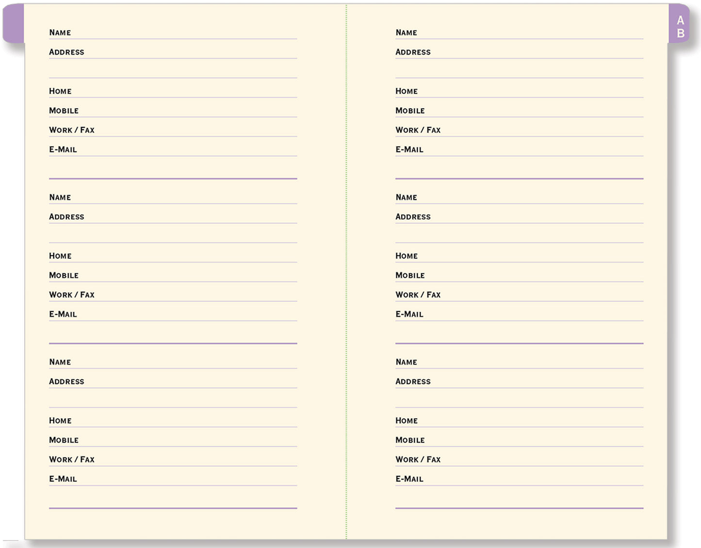 Fuchsia Blooms Address Book