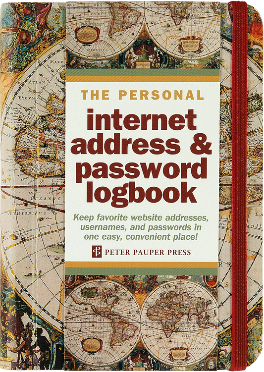 Old World Internet Address & Password Logbook