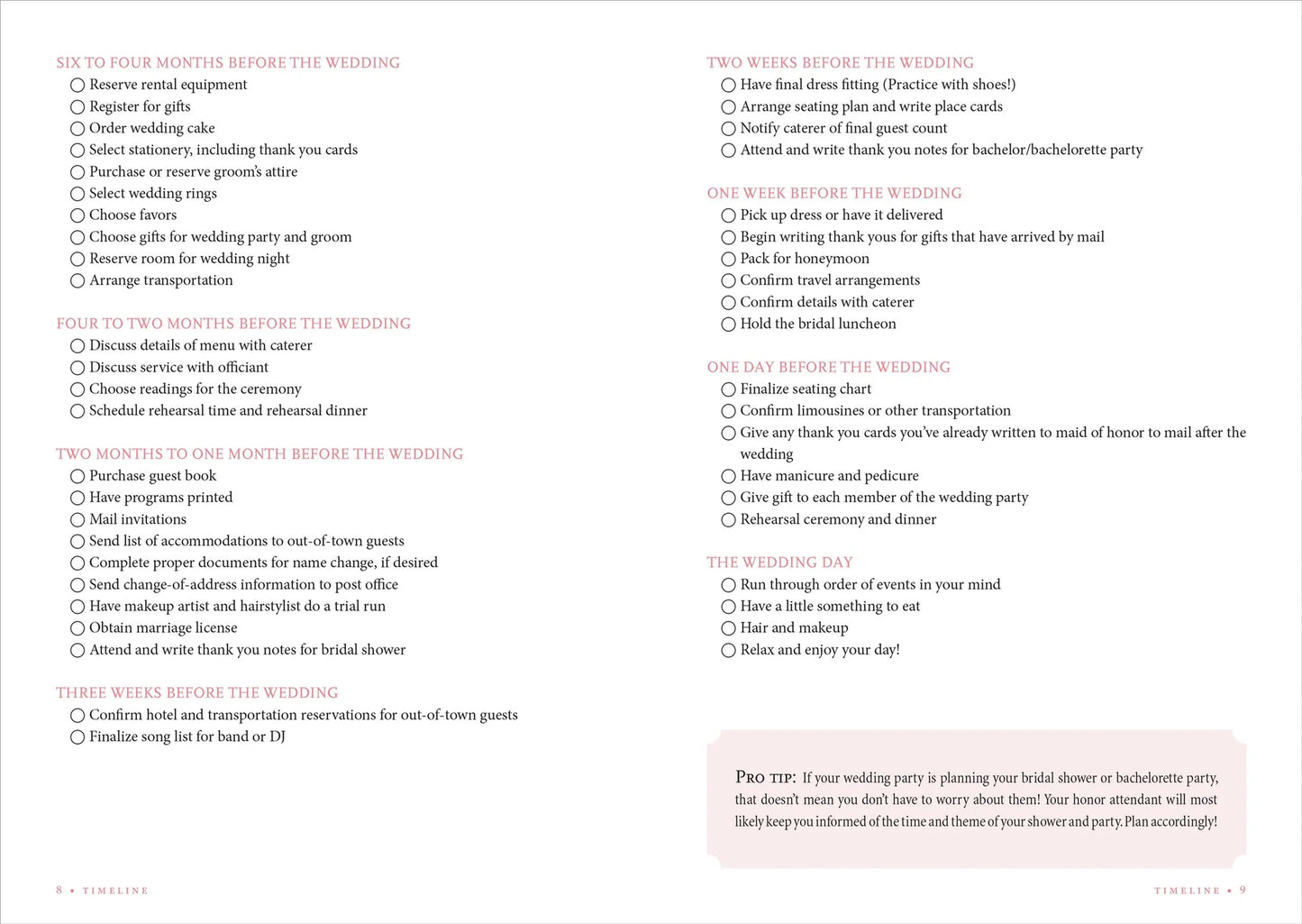 The Wedding Planner Checklist (Black)