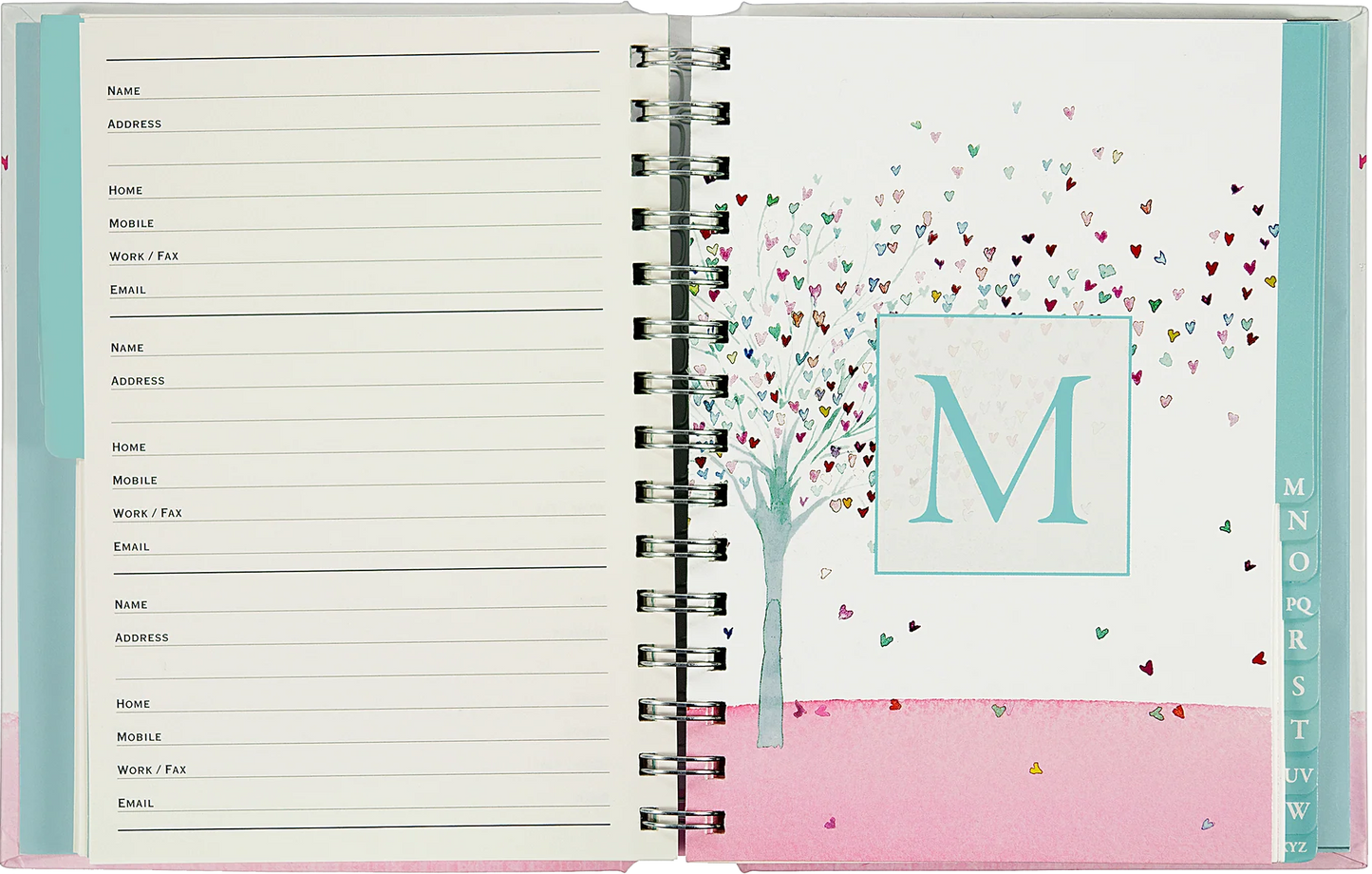 Tree of Hearts Large Address Book