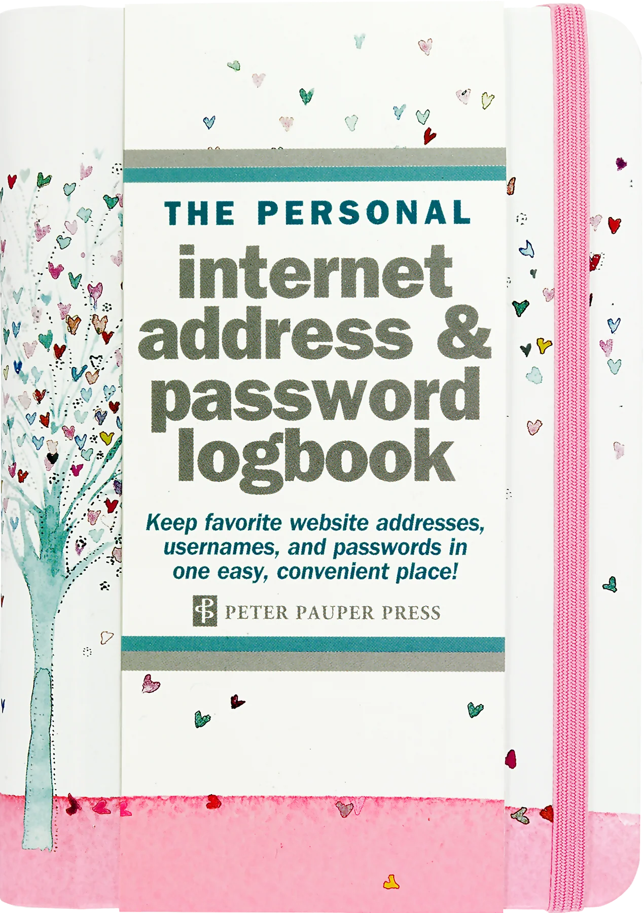 Tree of Hearts Internet Address & Password Logbook