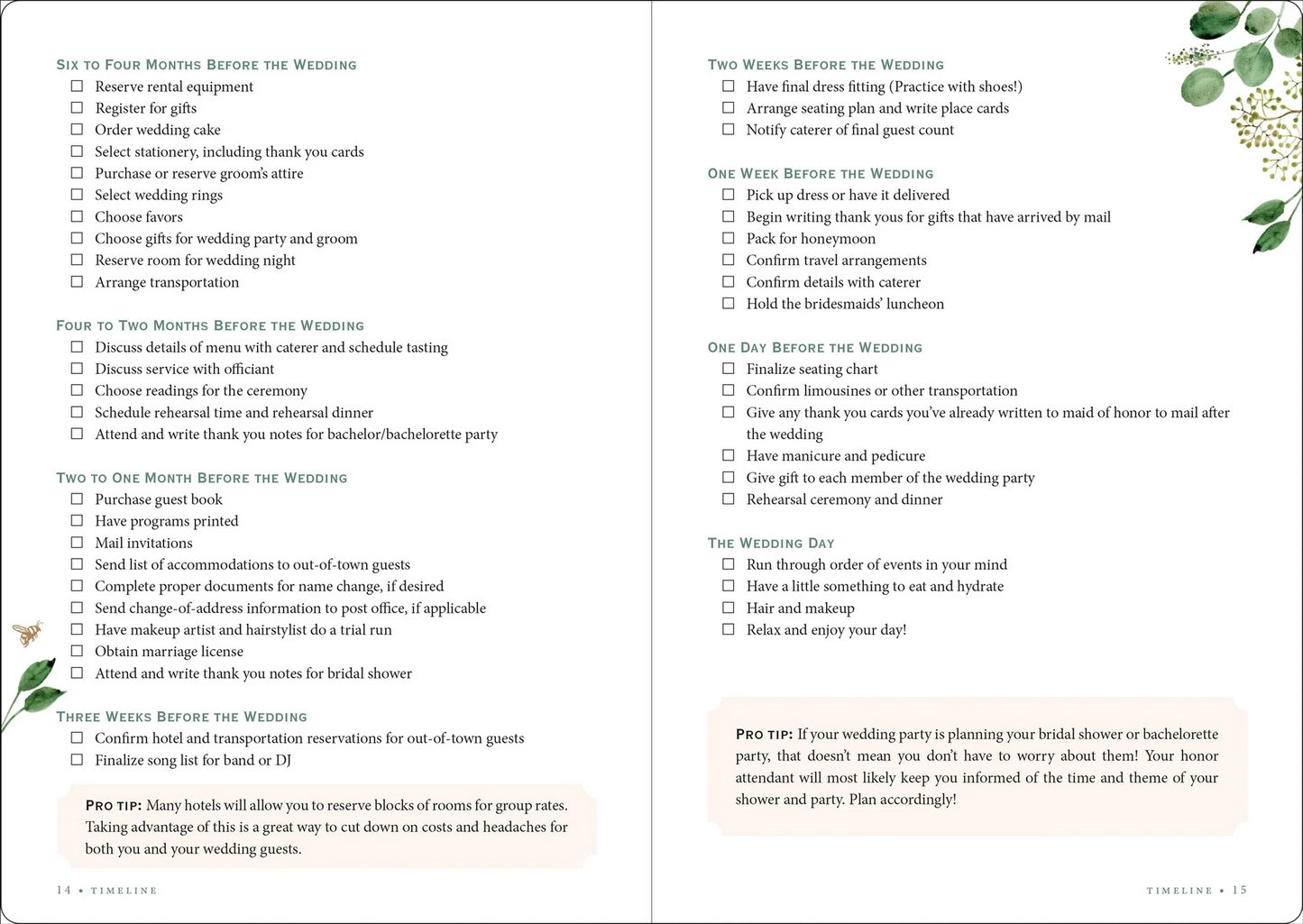 The Wedding Planner Checklist (Eucalyptus Design)