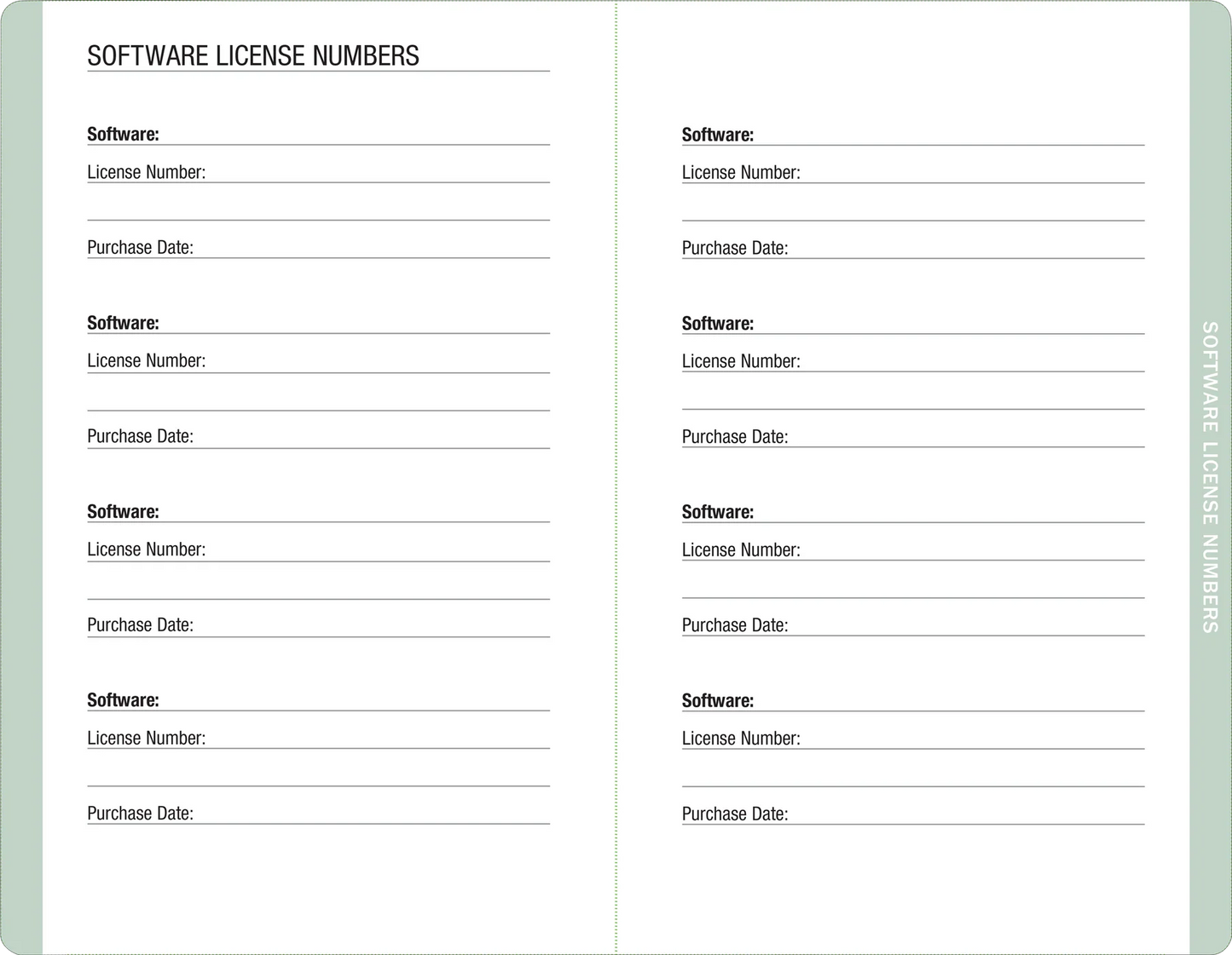Eucalyptus Internet Address & Password Logbook