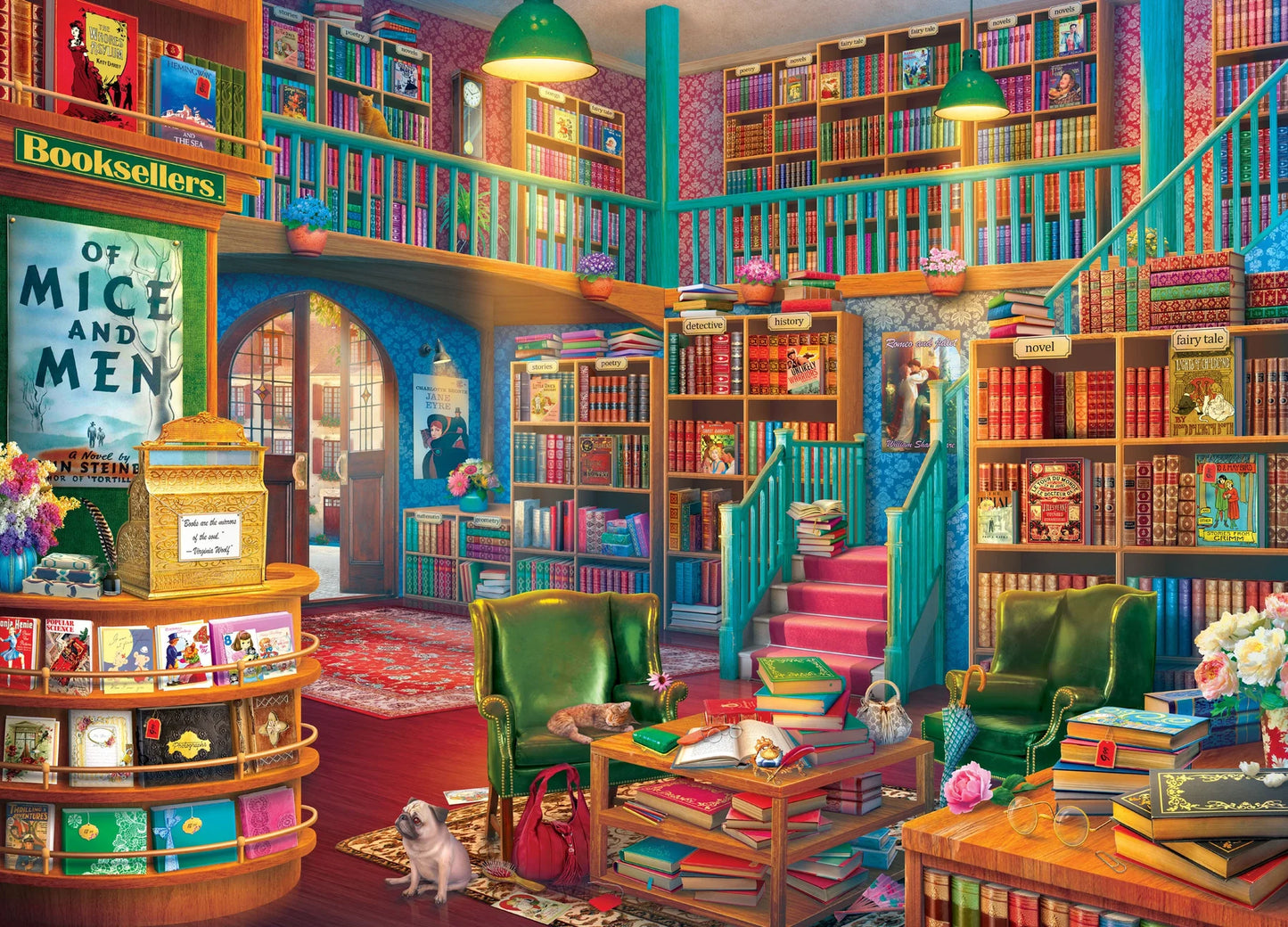 Peter Pauper The Wonderful Bookshop 500-Piece Jigsaw Puzzle
