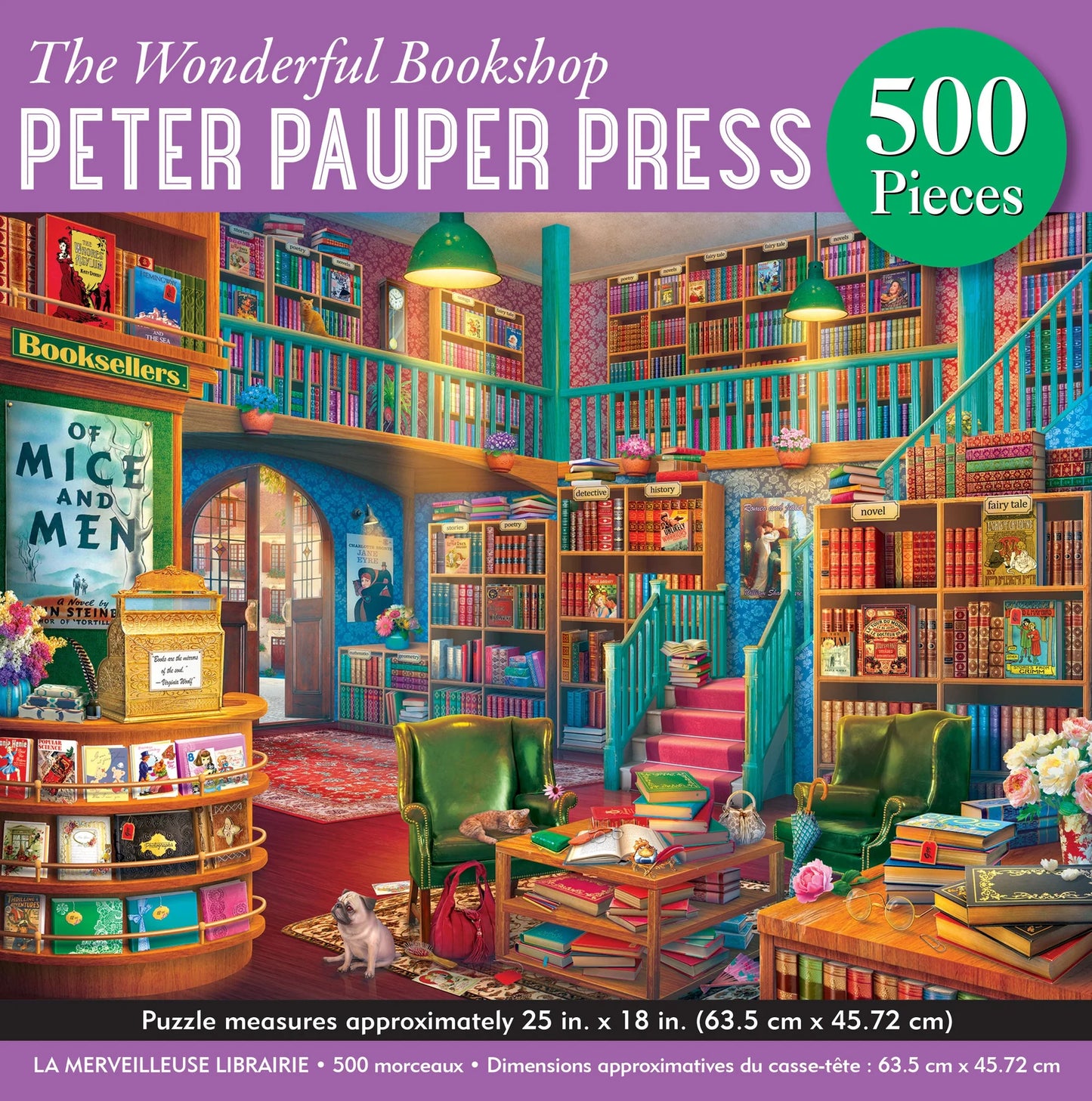 Peter Pauper The Wonderful Bookshop 500-Piece Jigsaw Puzzle