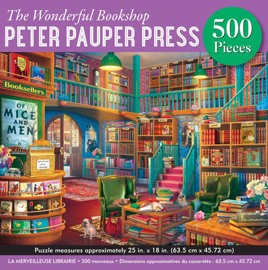 Peter Pauper The Wonderful Bookshop 500-Piece Jigsaw Puzzle