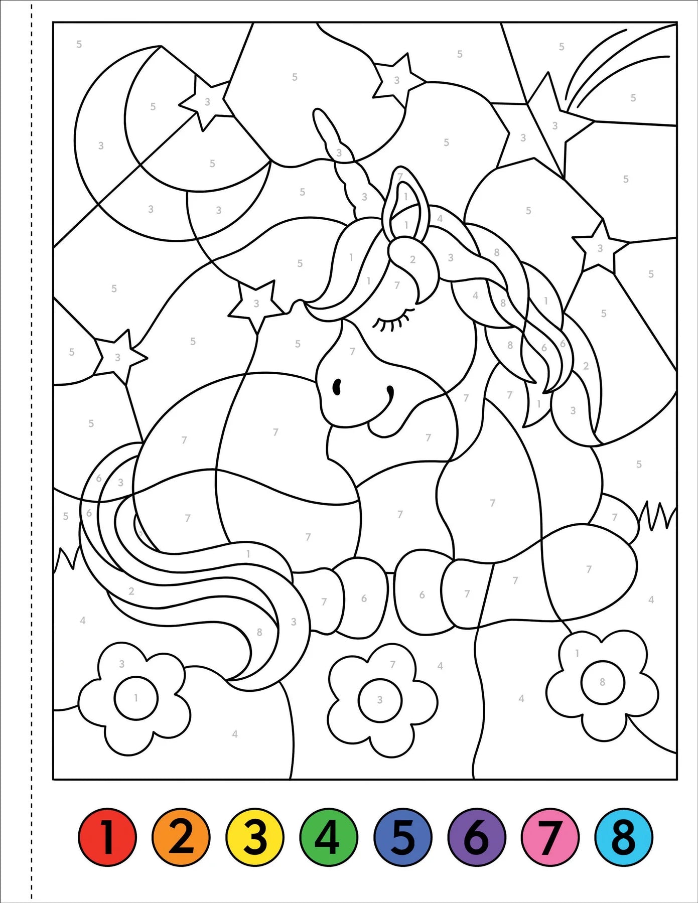My First Color-By-Number! Unicorn and Friends