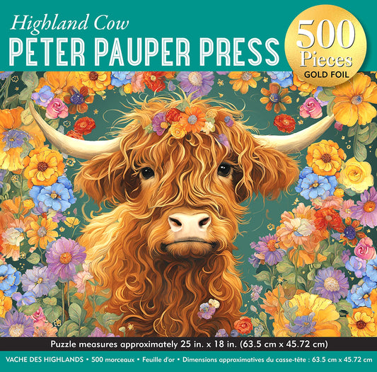 Highland Cow 500-Piece Jigsaw Puzzle