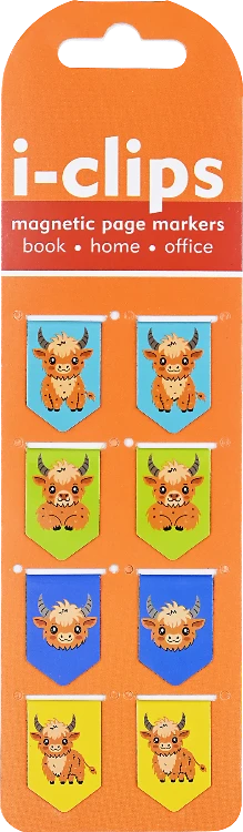 Highland Cows i-clips Magnetic Page Markers
