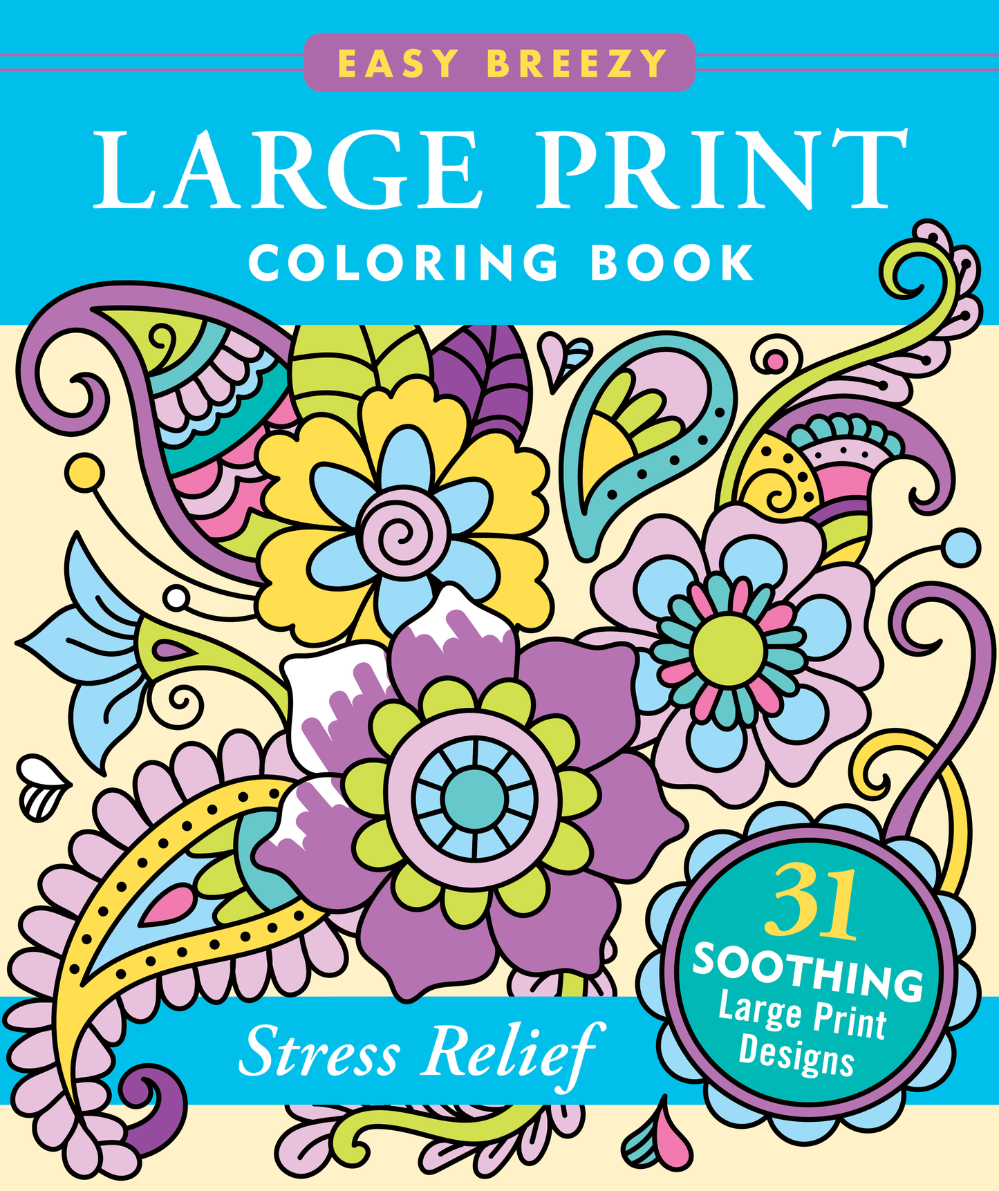 Stress-Relief Large Print Coloring Book)