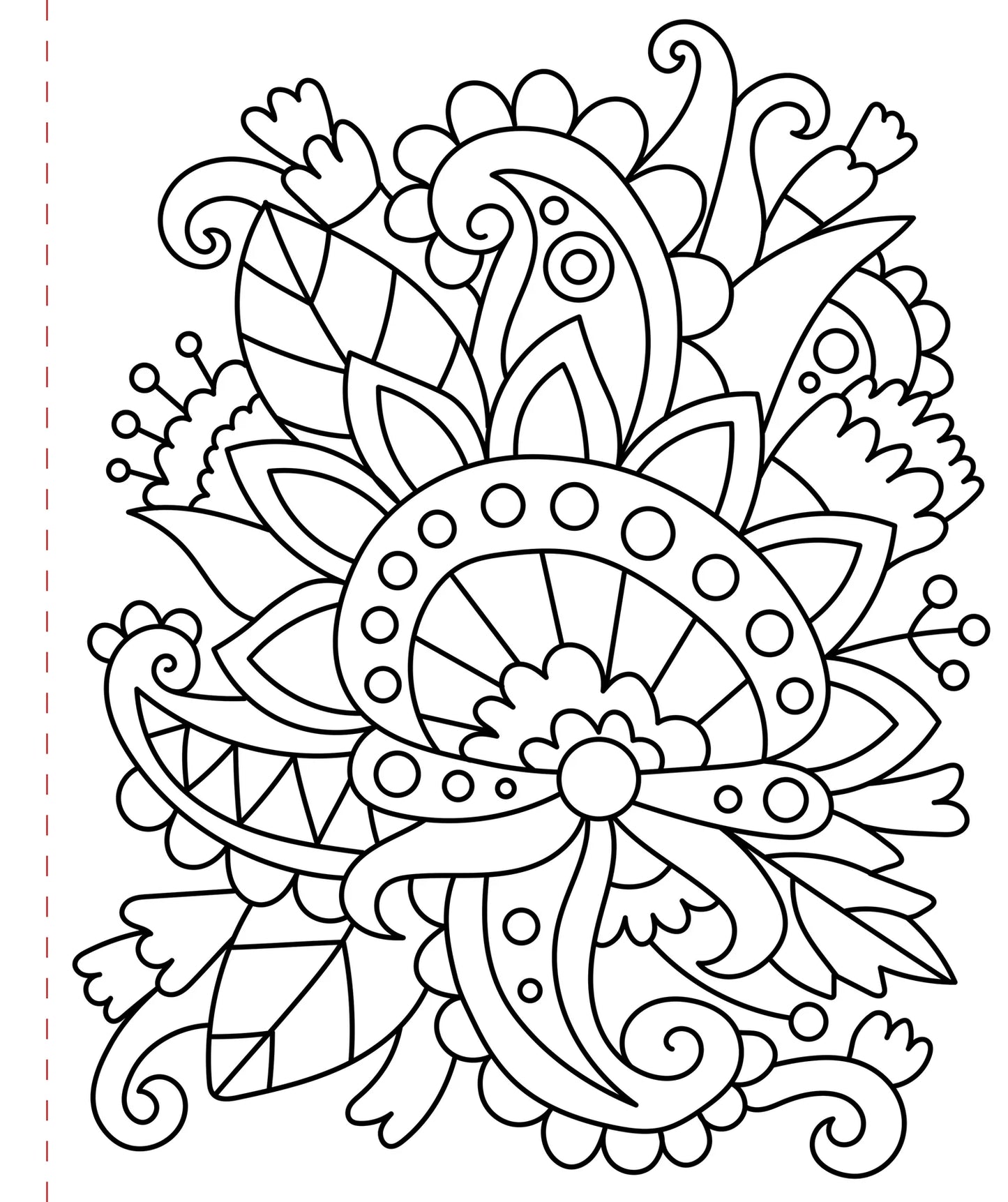 Stress-Relief Large Print Coloring Book)