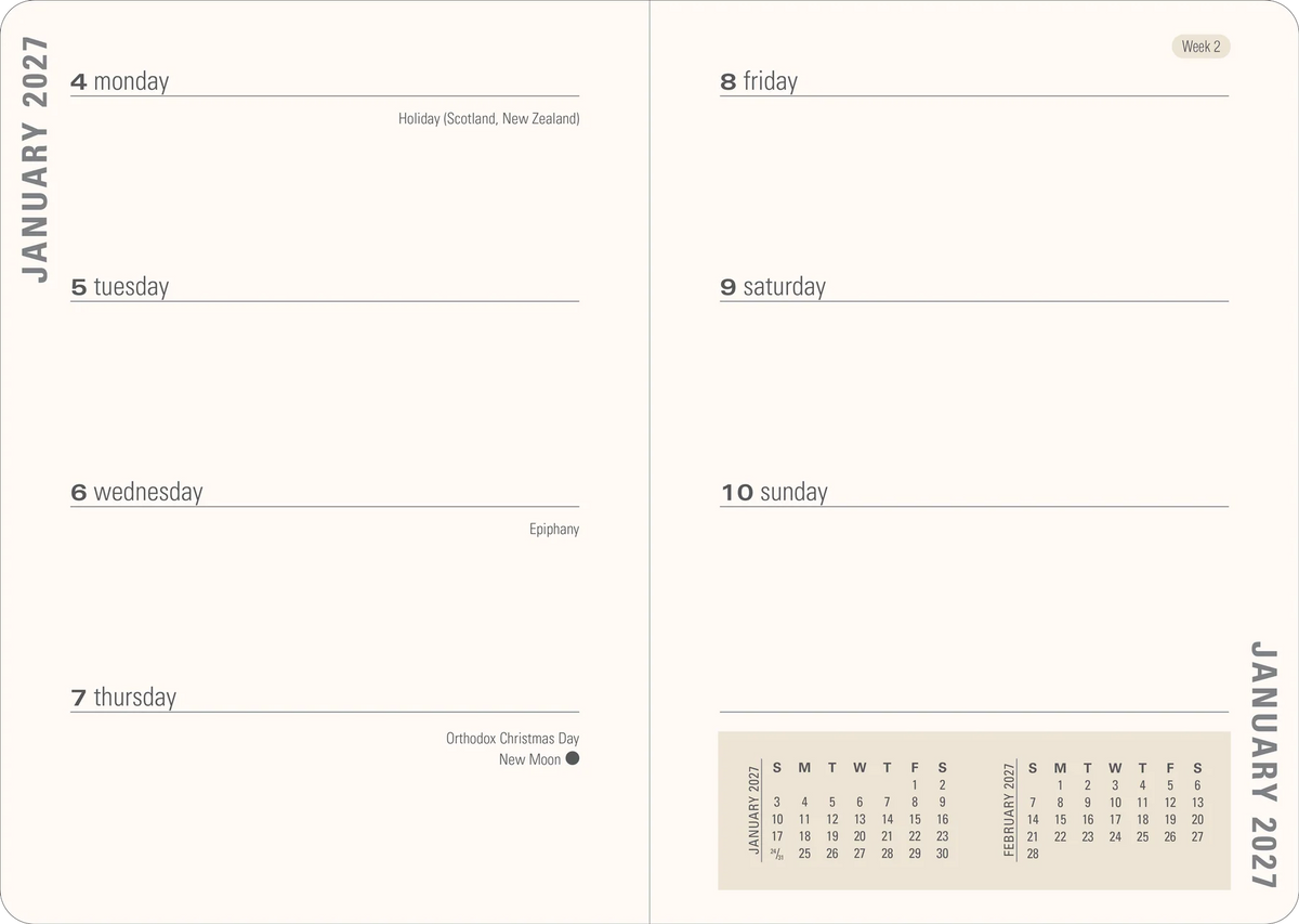 2027 Mushrooms Weekly Planner