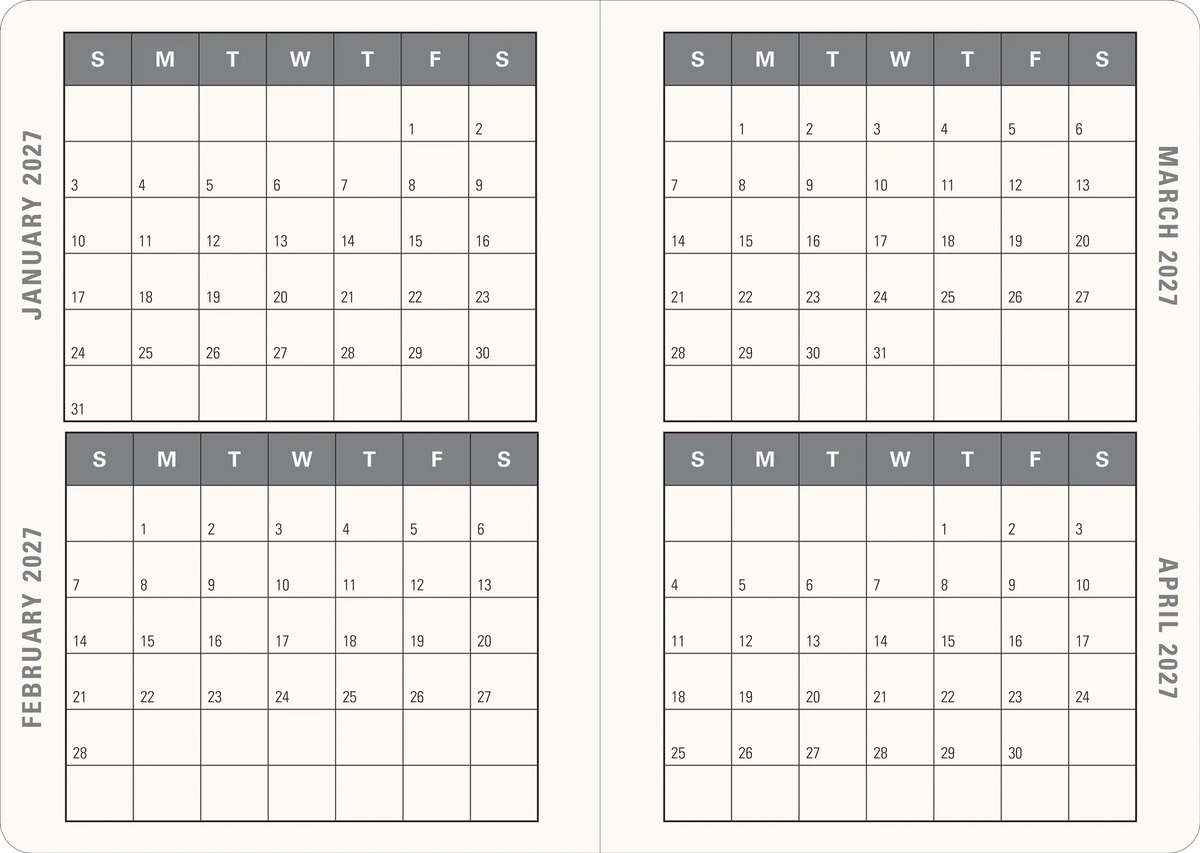 2027 Lavender Wildflowers Weekly Planner