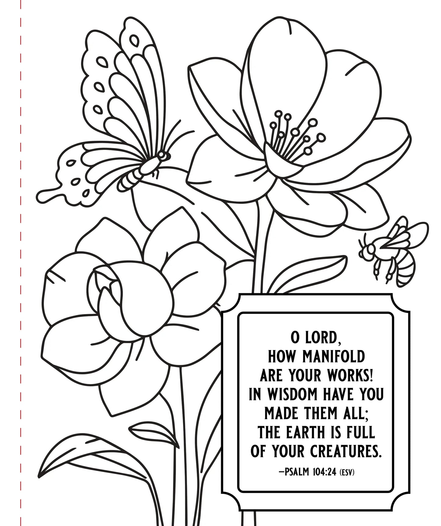 Psalms Large Print Coloring Book - Psalms