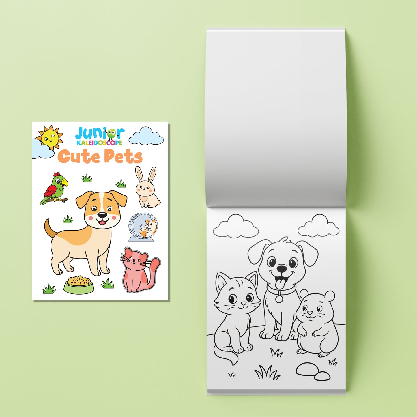 Jr Kaleidoscope Colouring Kit Cute Pets