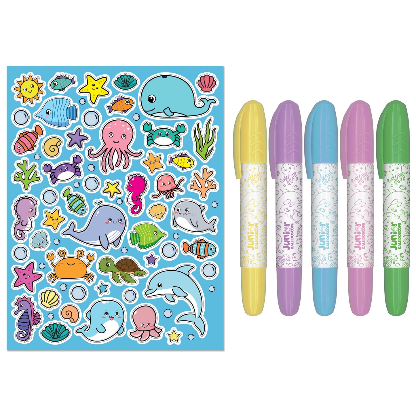 Jr Kaleidoscope Colouring Kit Under the Sea