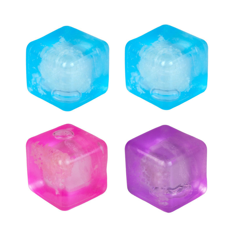 Mini Cube Glow in Dark Smooshos Super Squeeze Set of 4